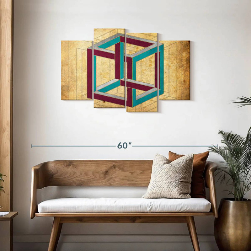 Illusion de cube géométrique