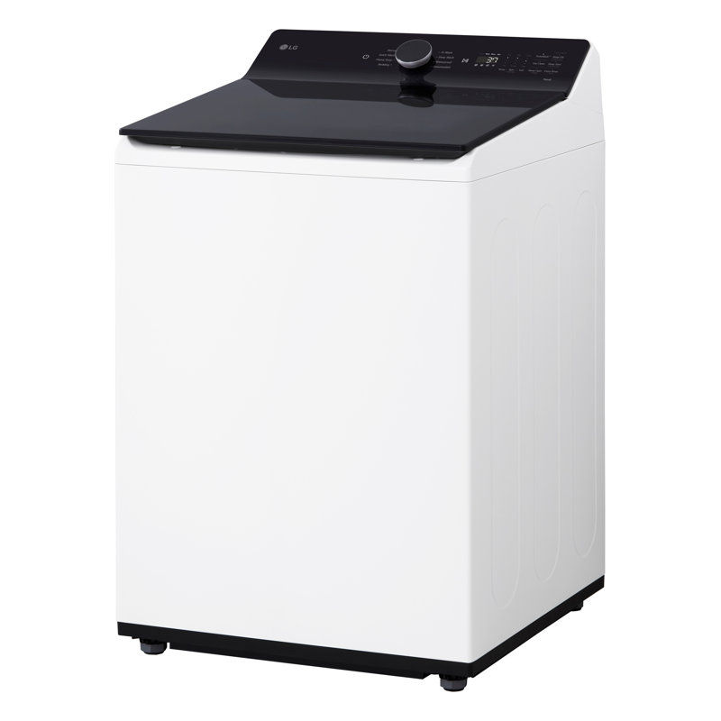 Lg 5.3 Cu. Ft. Mega Capacity Smart Top Load Washer With 4-Way® Agitator, Easyunload & Ai Sensing, White