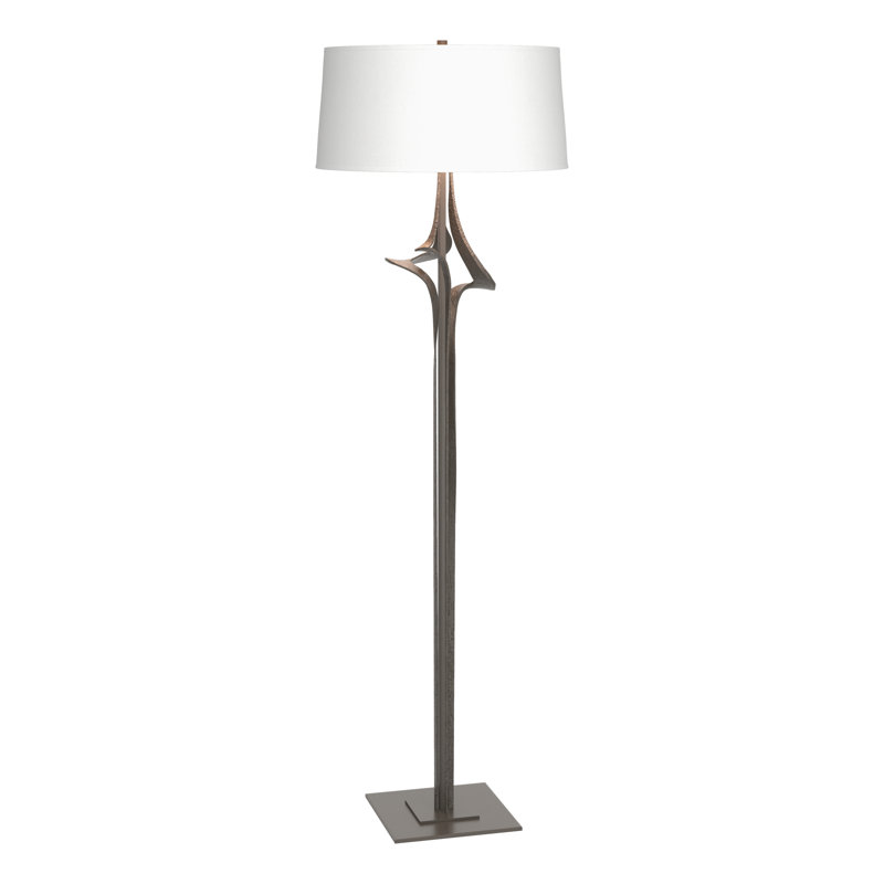 Antasia 59" Floor Lamp, Natural Anna, Dark Smoke