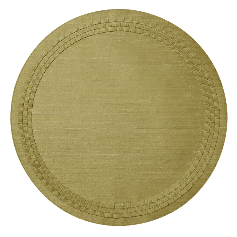 August Vinyl Round Placemats, Sage