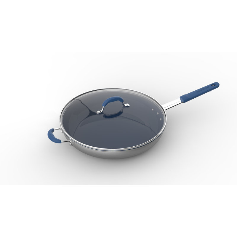 NutriChef Ceramic Non-Stick Omelette Pan with Lid