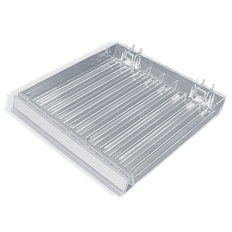 Clear Acrylic 11-Compartment Pusher Tray Set with U-Hooks