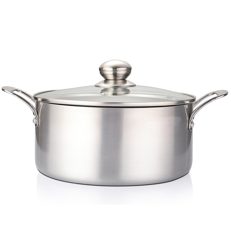 2.5 qt. Stainless Steel Stock Pot with Glass Lid