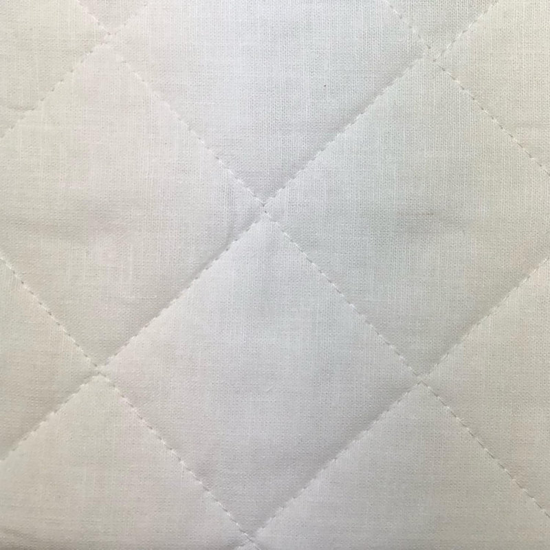 Ensemble de courtepointe 3 pièces Diamond Linen, Blanc rétro, Courtepointe pour très grand lit et 2 très grand