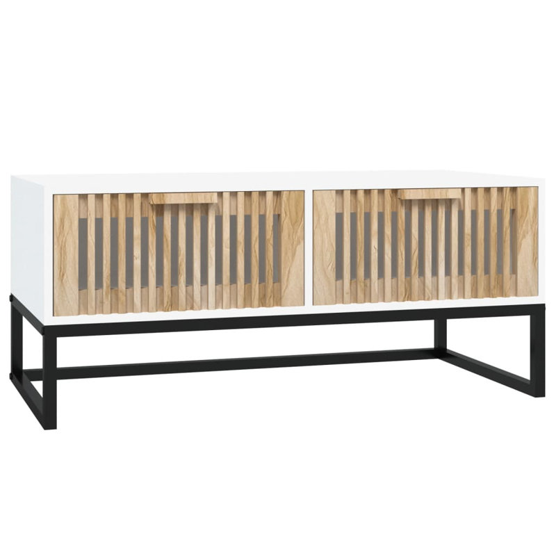 Rinki Solid Coffee Table with Storage, White