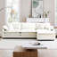 Luxueux canapé surdimensionné en forme de L avec repose-pieds pour le salon, alliant style et confort