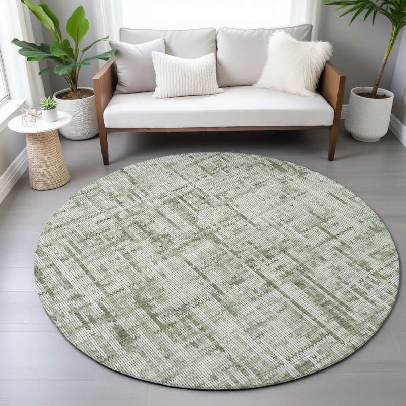 Tapis intérieur / extérieur lavable à la machine Bernadette ACN2130, Rond 8 pi