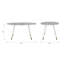 Oval Metal Base Dining Table