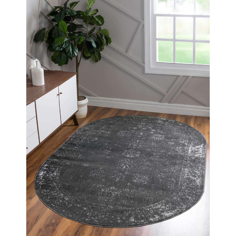 Tapis ikat en pierre Mangine, Ovale 8 pi x 10 pi