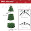 Arbre de Noël artificiel pré-éclairé 7,5 pi - Conception modulaire facile à assembler avec base pliable