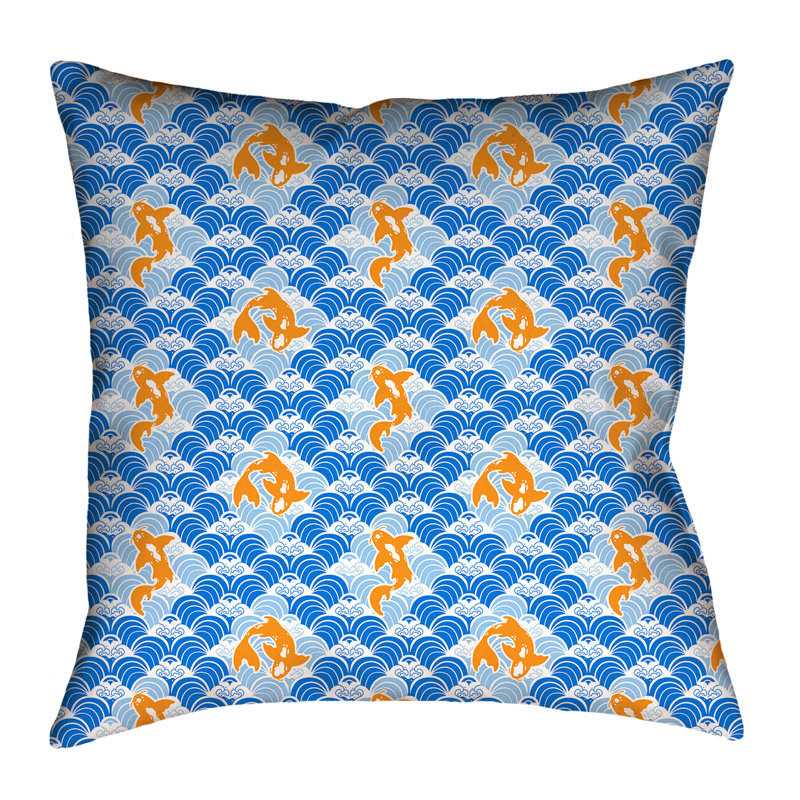 Katelyn Elizabeth Animal Print Reversible Throw Pillow, 18" x 18", Blue