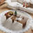 Wood Coffee Table, Mid Century Modern Living Room Table, Free Adjustable Shape, 2 Pieces, No Assembly Needed-2094916924-2100117855