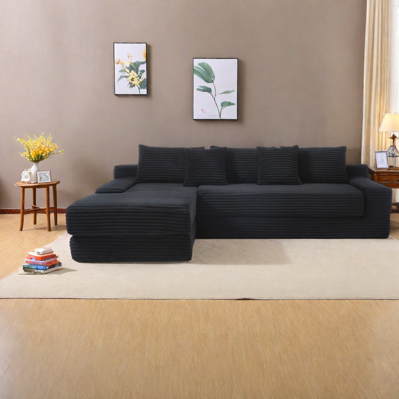 Premium Modular Sectional, Comfortable Fabric Modern L-shaped Sofa For Home