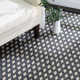 Dainty Diamond Navy/Ivory Handwoven Cotton Rug