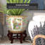 Satsuma Garden & Peacock Porcelain Fishbowl-13988888-13988890