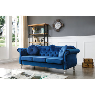 Hollywood 82in Sofa, Navy Blue