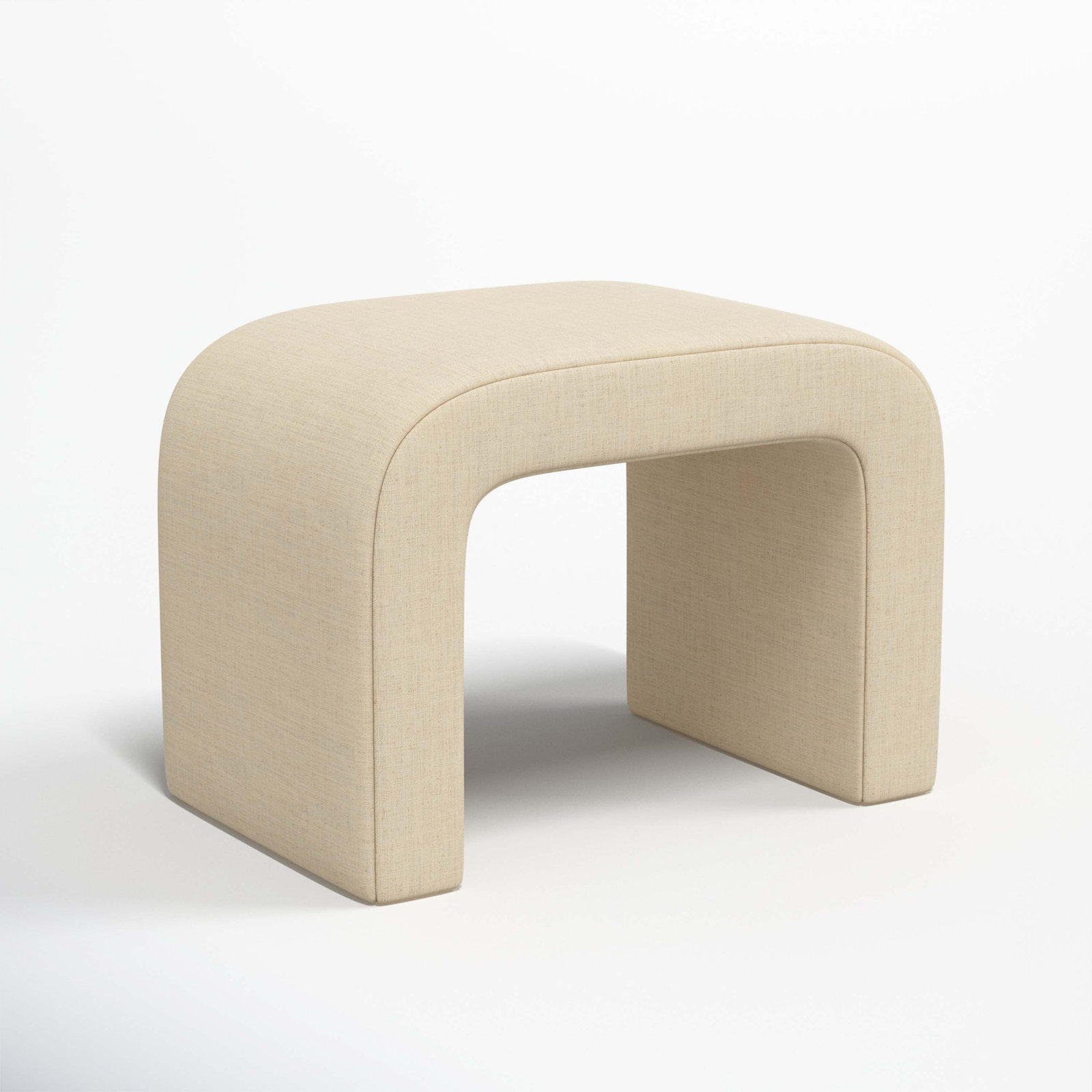 Barley 28" Ottoman, Classic Linen Linen