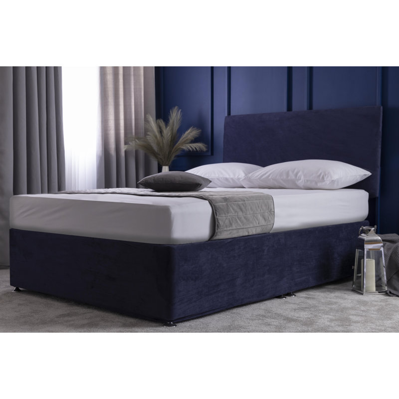 Faux suede Base wrap valance, Single (3'), Navy