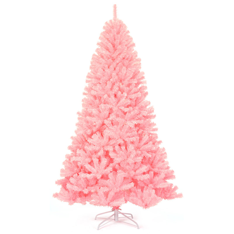 Arbre de Noël artificiel épinette rose et cachemire rose, 90"