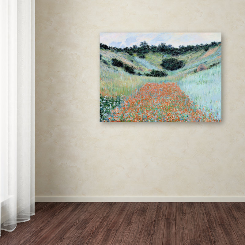 «Poppy Field Near Giverny» par Claude Monet - reproduction imprimée, H 24 po x l 32 po