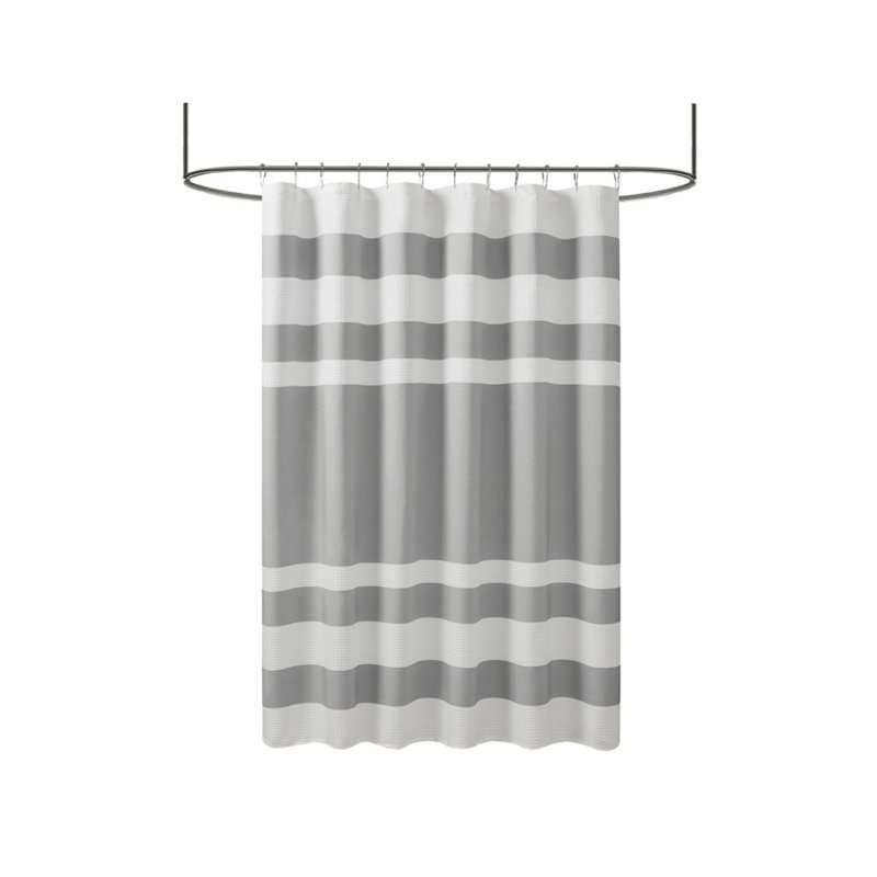 Rideau de douche Waffle Weave, H 78 po x l 72 po, Gris