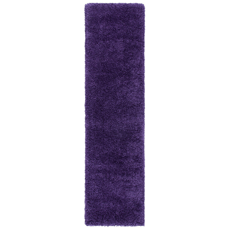 Tapis performance à poil long de couleur unie Bertle Milan, Tapis de couloir 2 pi x 16 pi