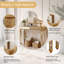 Miroir console rétro à grain de bois pour l'entrée, canapé, salon, l 48 po x H 32,68 po x P 14 po, doré