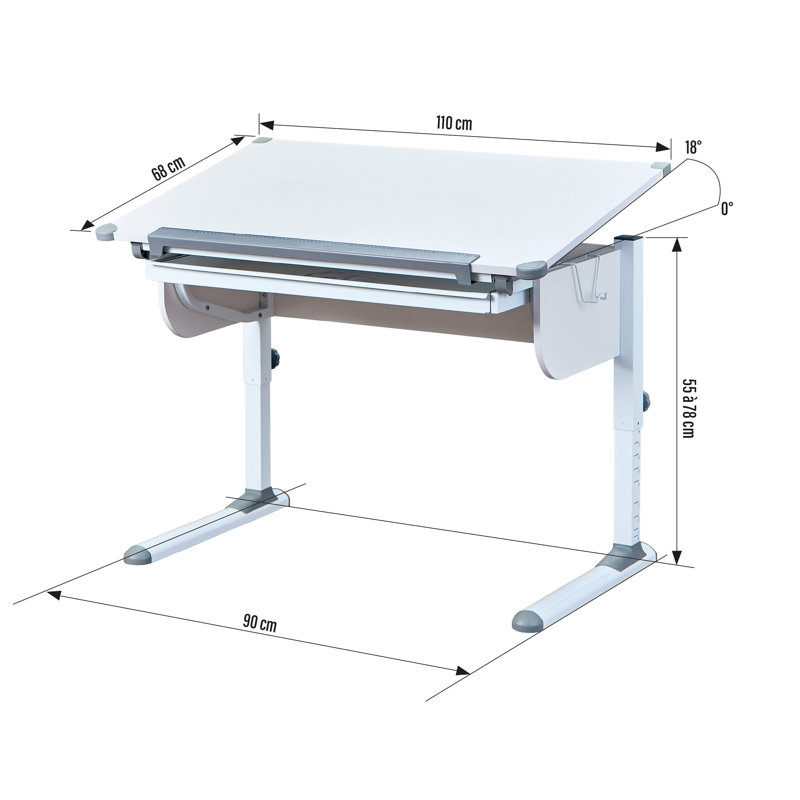 Alsea 110cm W Drafting Table