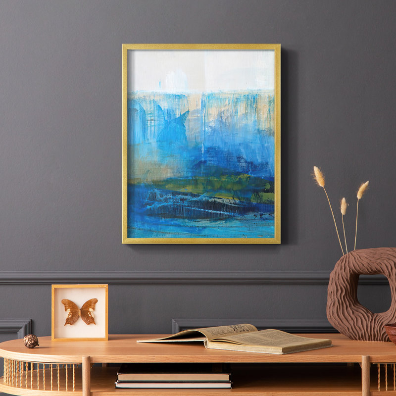 Bay Walk II, reproduction encadrée - bois massif, Or, H 10 po x l 8 po