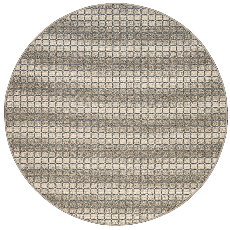 Tapis d'intérieur / extérieur beige touffeté Imo, Rond 12 pi