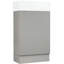 Meuble-lavabo gris 18,6 po avec planche et lavabo en céramique, système de tablettes combinables-522093372