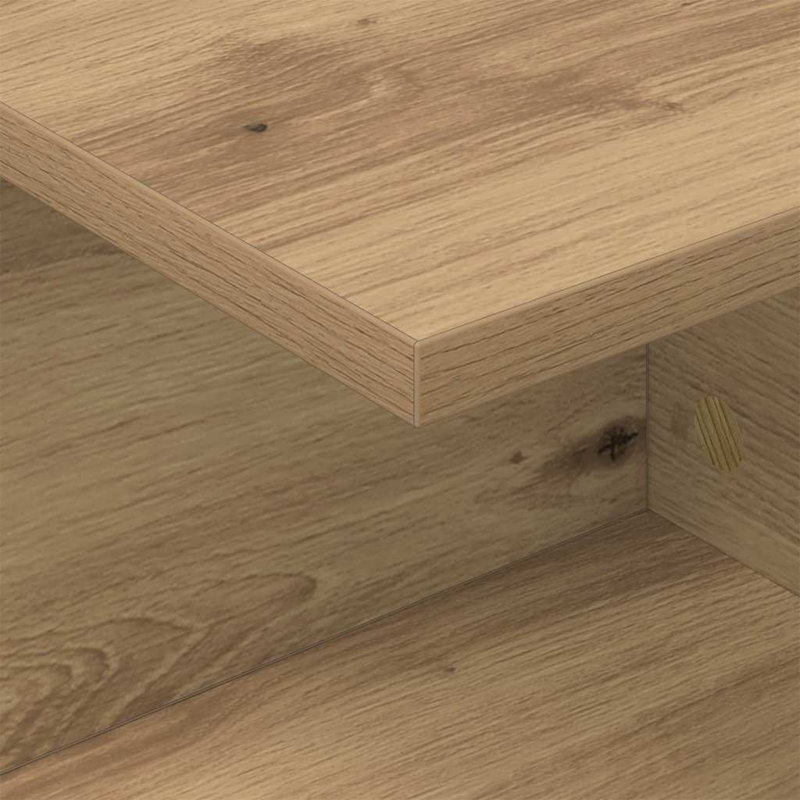 40cm W Manufactured Wood Bedside Table, Taupe
