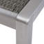 Table de salle à manger en aluminium anodisé durable avec plateau en osier, parfaite pour le patio et le jardin