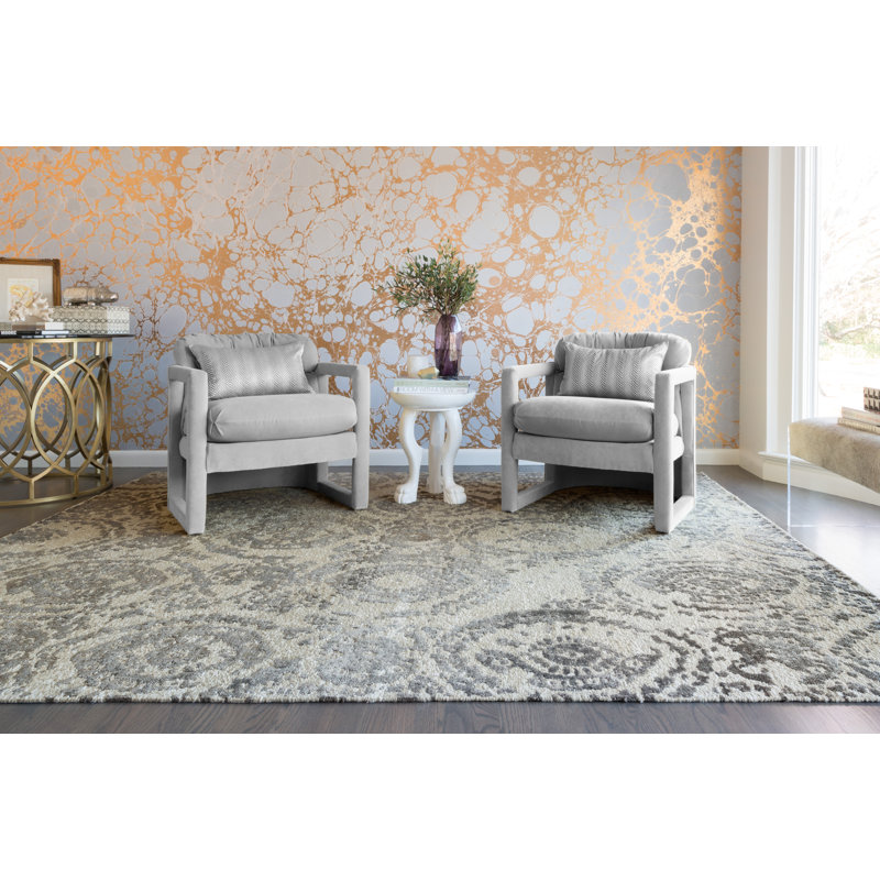 Cyrus Viscose Oriental Indoor Rug, Rectangle 9'6" x 13'6"