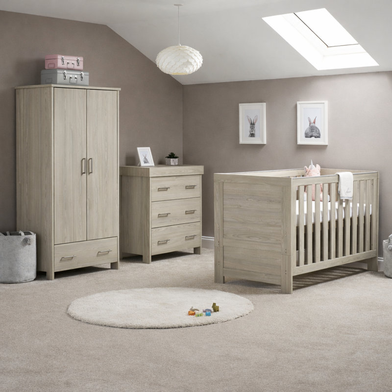 Nika Cot Bed 3 -Piece Nursery Furniture Set with Under Drawer