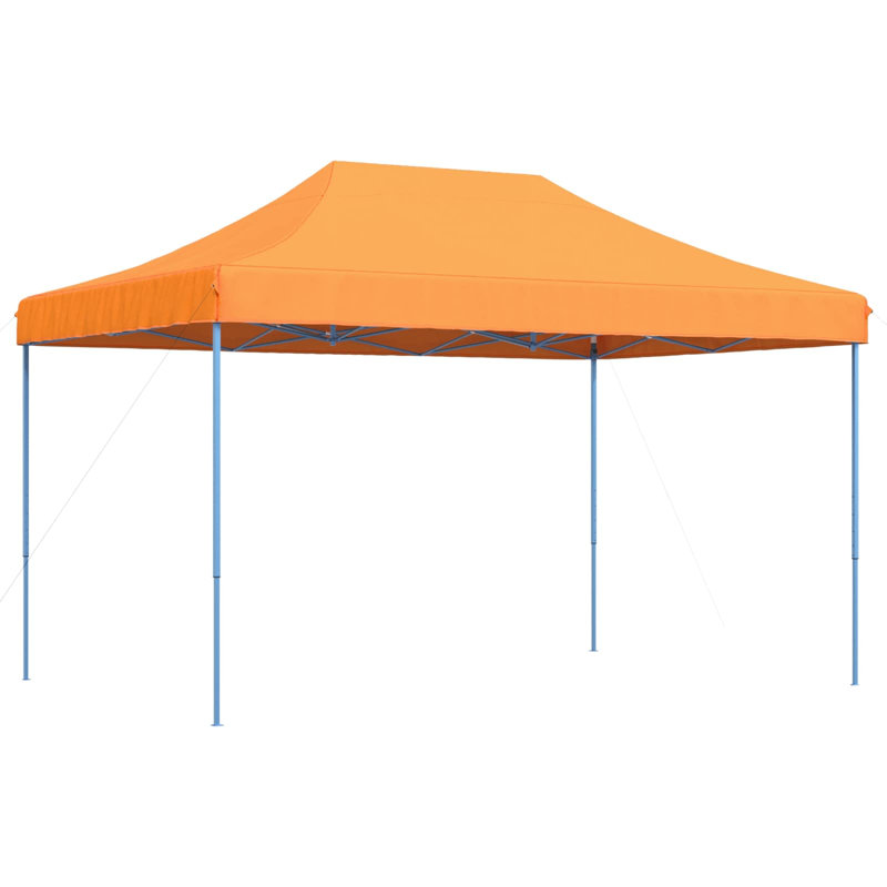 Vidaxl Foldable Tent Pop-Up Outdoor Party Tent Garden Gazebo Canopy Shelter, 315cm H x 440cm W x 292cm D, Blue, Orange