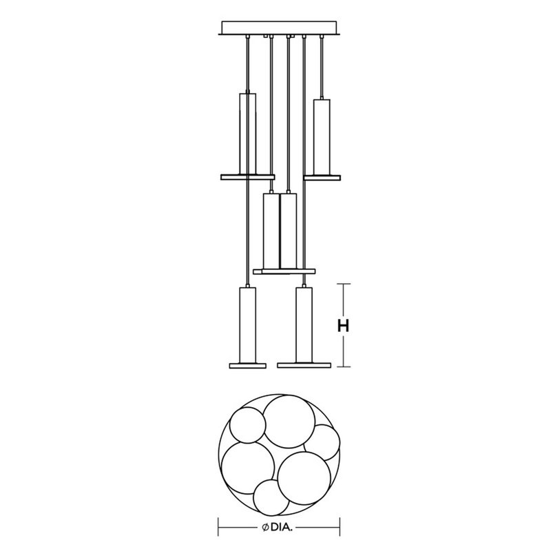 Luminaire suspendu 120V Moorehouse, Blanc
