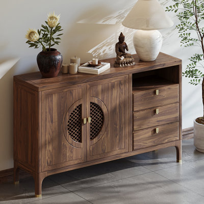 New Chinese Wabi Sabi Style Accent Cabinet