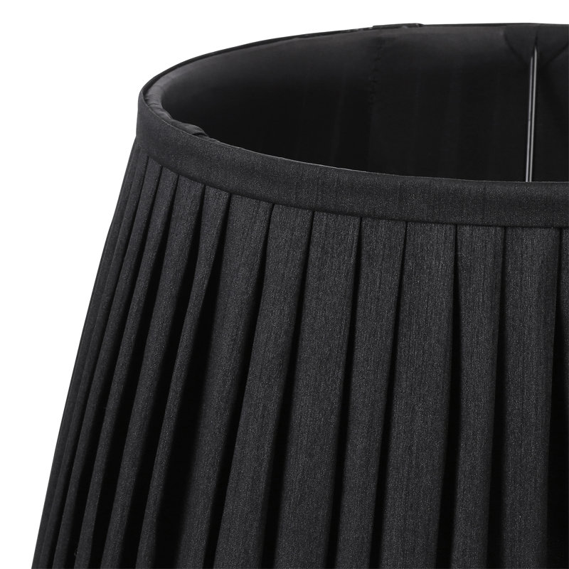 Kaat Polyester Blend Empire Lamp Shade ( Screw On ), Black, 20cm H x 30cm W x 30cm D