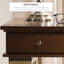 Bureau simple et rétro en bois d'hévéa massif