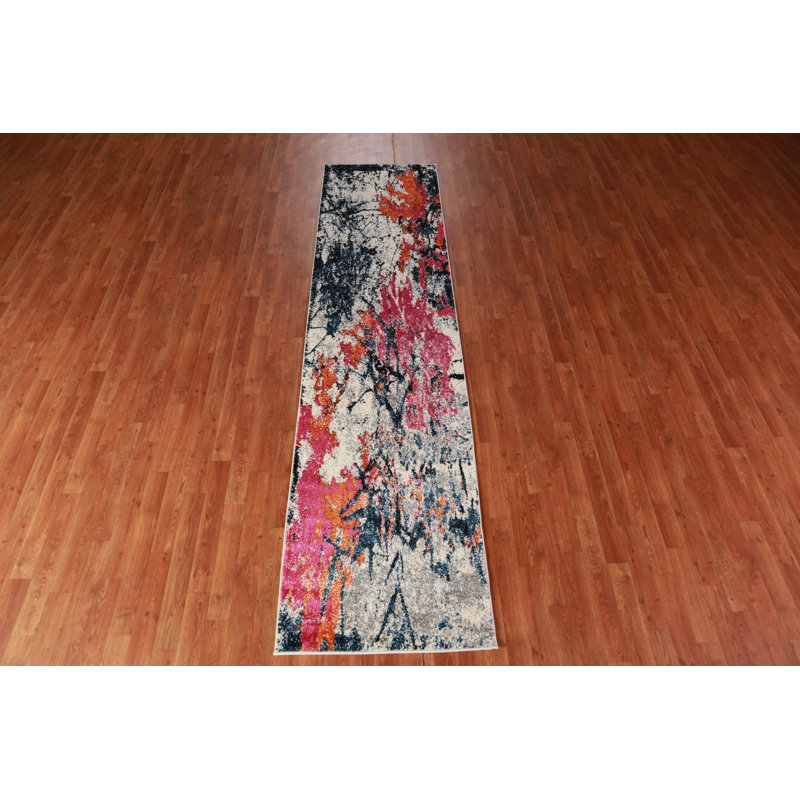 Transitional Oriental Runner Rug 3x10