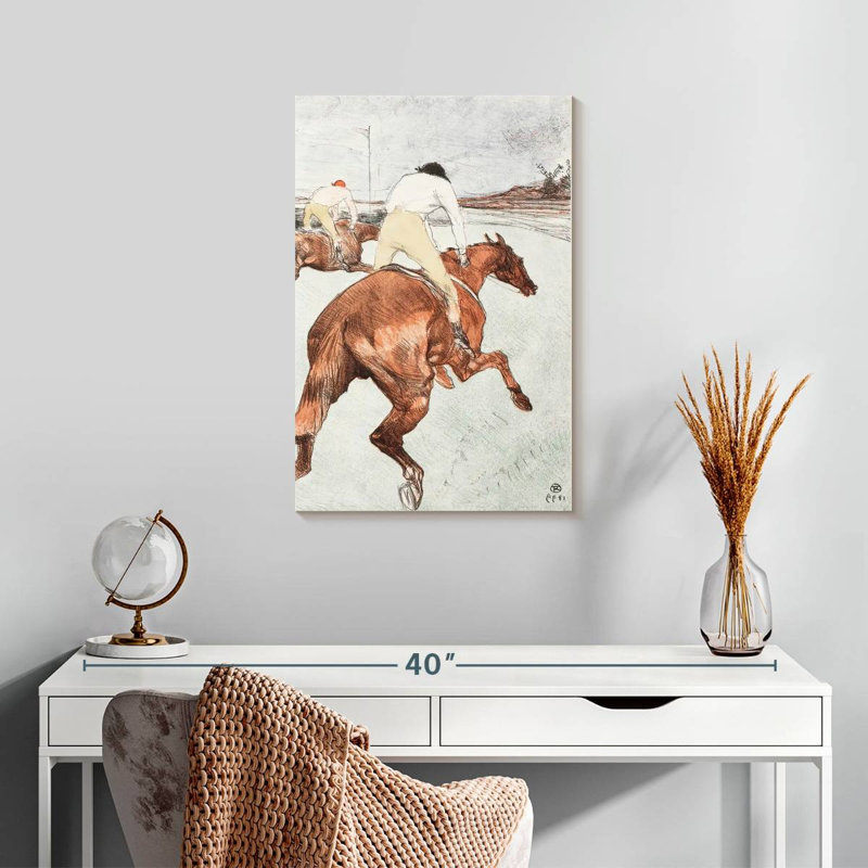 Sirci le jockey 1899, H 24 po x l 16 po
