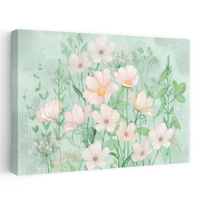 Art floral contemporain Misty Mist, H 24 po x l 16 po