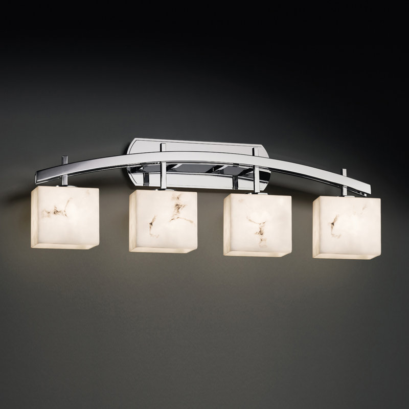 Éclairage pour meuble-lavabo 4 lumières aleynah, Chrome poli
