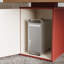 Simple bureau en bois massif et armoire en cuir-82512658