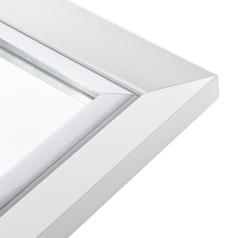 Rayfield Plastic Flat Leaning Mirror, White