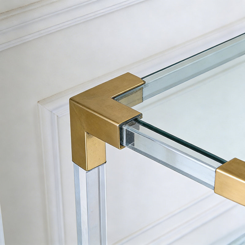 Console italienne en acrylique transparent