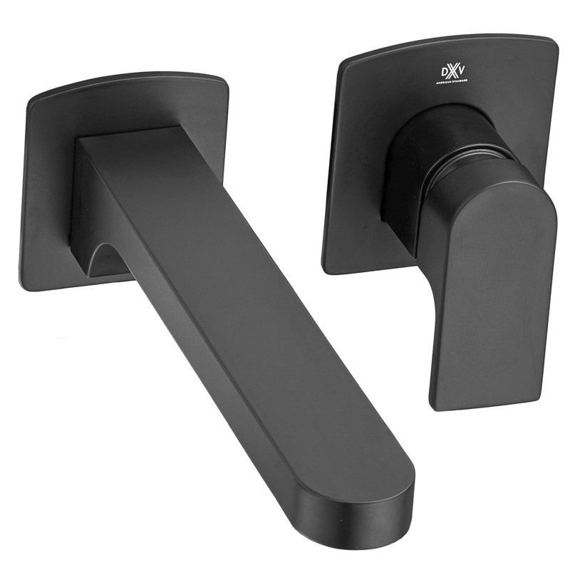 Equility Wall Mounted Bathroom Faucet, Matte Black