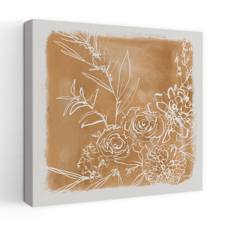 Art floral contemporain, H 18 po x l 18 po