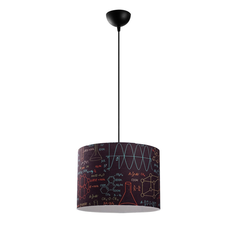 Luminaire suspendu tambour simple à 1 lumière Aididam